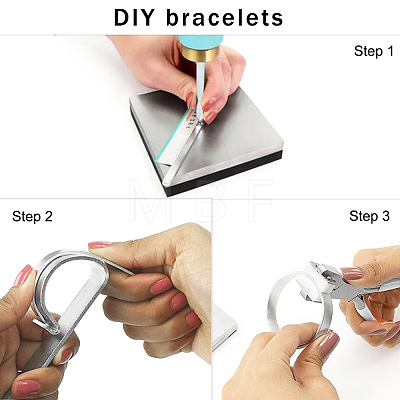 Aluminum Bangle Blanks LS-DIY-H134-01A-P-1