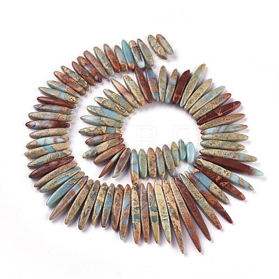 Natural Aqua Terra Jasper Graduated Beads Strands G-F590-01-1