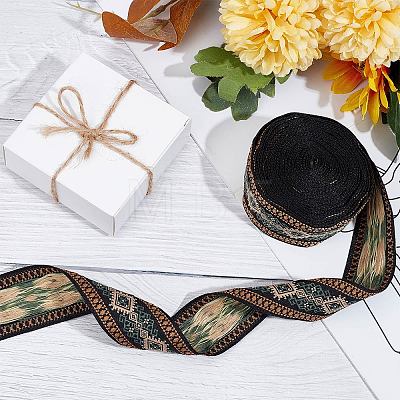 Gorgecraft Ethnic style Embroidery Polyester Ribbons OCOR-GF0002-24C-1