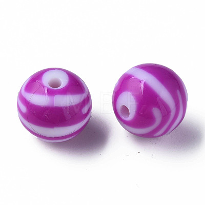 Opaque Striped Acrylic Beads MACR-S373-27B-02-1