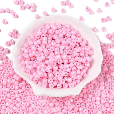 Opaque Baking Paint Glass Seed Beads SEED-T008-02G-1