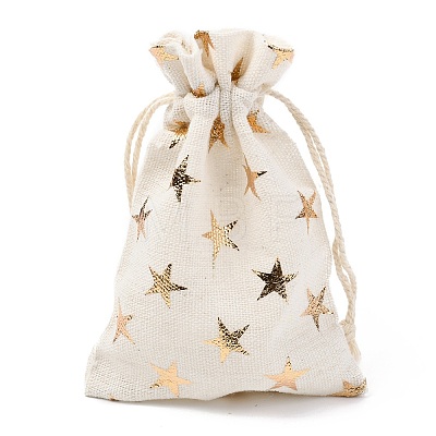 Christmas Theme Cotton Fabric Cloth Bag ABAG-H104-B01-1