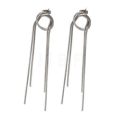 Titanium Steel Stud Earrings for Women EJEW-C110-08P-1