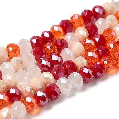 Glass Beads Strands EGLA-A034-M8mm-27-1