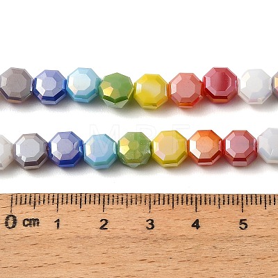 Electroplated Glass Beads Strands EGLA-A048-01A-01-1