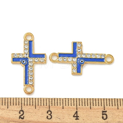 Alloy Blue Enamel Connector Charms ENAM-S003-02H-1