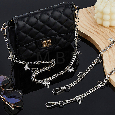 3Pcs Alloy Twisted Chain Bag Strap AJEW-FH00023-1
