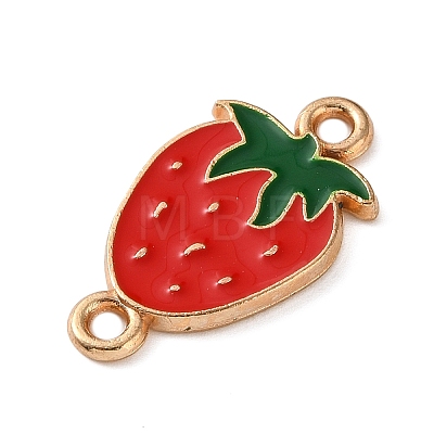Fruit Theme Alloy Enamel Connector Charms AL-CBA95F4-01KCG-06-1