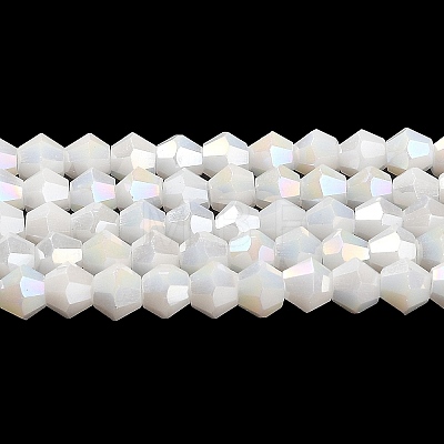 Opaque Solid Color Electroplate Glass Beads Strands LS-GLAA-F029-P4mm-A15-1