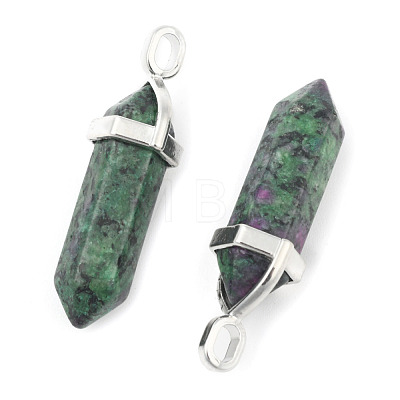 Natural Ruby in Zoisite Double Terminated Pointed Pendants G-F295-04N-1