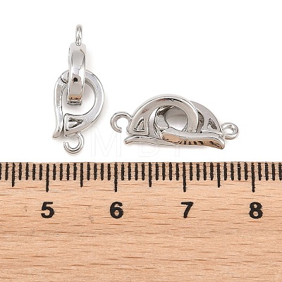 Brass Fold Over Clasps KK-U059-67P-1