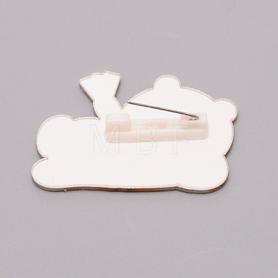 Tiger with Money Chinese Zodiac Acrylic Brooch JEWB-WH0022-12-1