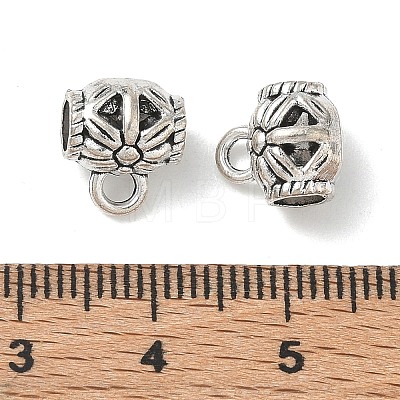 Tibetan Style Alloy Tube Bails AL-CBA612E-09AS-1