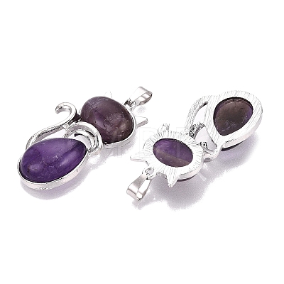 Natural Amethyst Pendants GG-N001-03P-01-1
