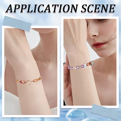 SUNNYCLUE 45Pcs 3 Colors Minimalist Spring Chains Stretch Bracelets Set TWIR-SC0001-02-1