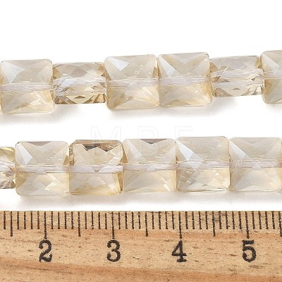 Electroplate Glass Beads Strands EGLA-L045-B-PL03-1