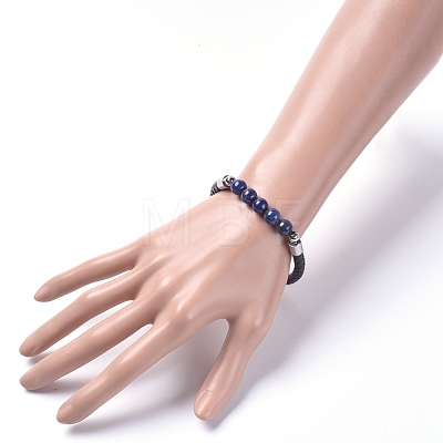 Unisex Leather Cord Bracelets BJEW-JB04852-03-1