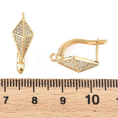 SHEGRACE Brass Micro Pave Cubic Zirconia Hoop Earring Findings XGRQ79494-936G-1