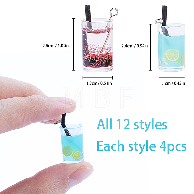SUNNYCLUE Imitation Juice Glass Pendants CRES-SC0001-22-1