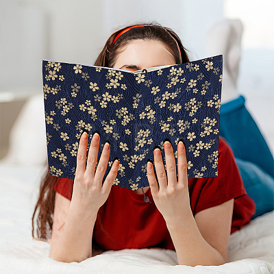 Flower Pattern Cloth Book Covers AJEW-WH0460-151-1