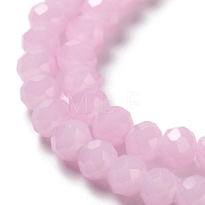 Baking Painted Imitation Jade Glass Bead Strands DGLA-A034-J10mm-A26-1