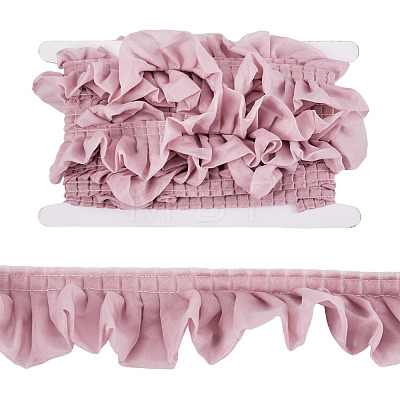4 Yards Polyester Wrinkle Lace Ribbon OCOR-TA0004-18E-1