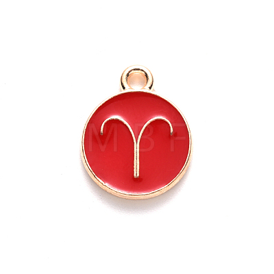 Alloy Enamel Pendants X-ENAM-S124-01A-07A-1