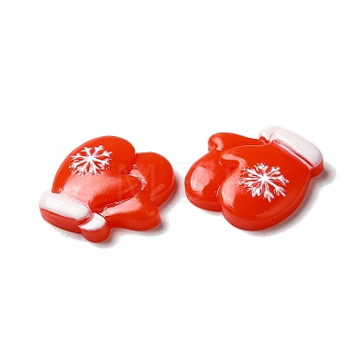 Christmas Opaque Resin Cabochons RESI-K019-35-1