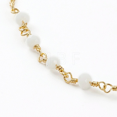 Faceted Glass Beaded Necklaces NJEW-JN03278-03-1