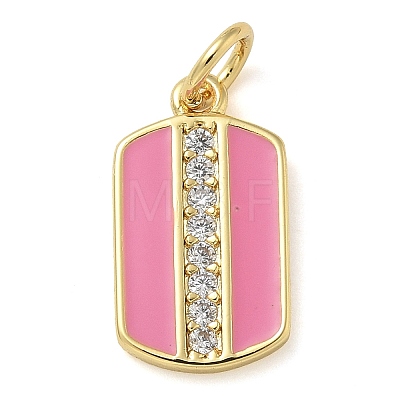 Rack Plating Brass Micro Pave Cubic Zirconia Pendants KK-K392-03G-02-1