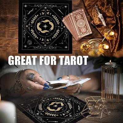 1Pc Square Velvet Tarot Tablecloth for Divination AJEW-CN0001-60A-1