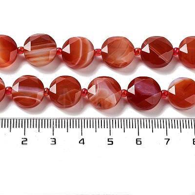 Natural Red Agate Beads Strands G-NH0004-029-1