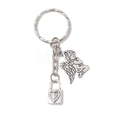 Valentine's Day Theme Alloy Keychains KEYC-JKC01052-04-1