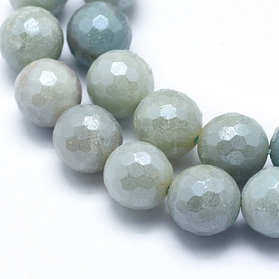 Natural Flower Amazonite Beads Strands X-G-O164-02-8mm-1