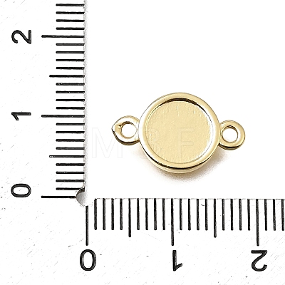 Brass Disc with Initial Links Connector Charms KK-E802-36G-Q-1