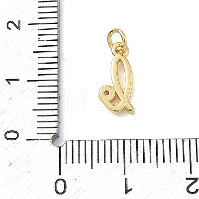 Brass Micro Pave Clear Cubic Zirconia Charms KK-D289-66G-L-1