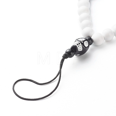 Opaque Acrylic Beads Mobile Straps HJEW-JM00527-1