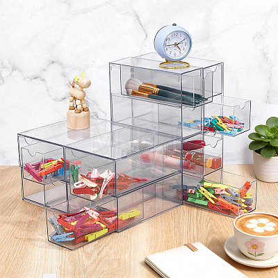 4-layer Acrylic Sunglasses Storage Box AJEW-WH0596-975-1