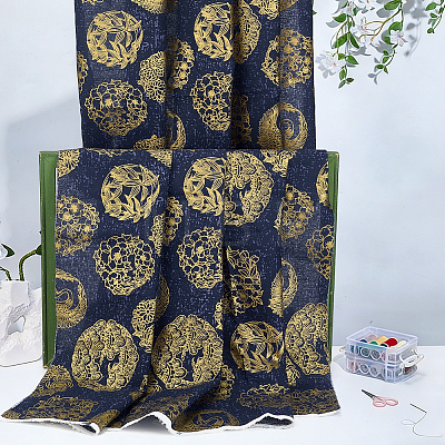 Dragon Pattern Cotton Fabric DIY-WH0579-96B-1