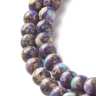 Natural Imperial Jasper Beads Strands G-I122-8mm-20-1