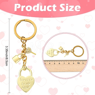 Brass Micro Pave Clear Cubic Zirconia Keychain KEYC-YW00302-1