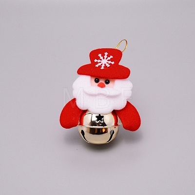 Christmas Theme Santa Claus Cloth Pendant Decorations HJEW-SZC0004-13-1