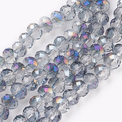 Electroplate Glass Beads Strands GLAA-K027-HR-B-1
