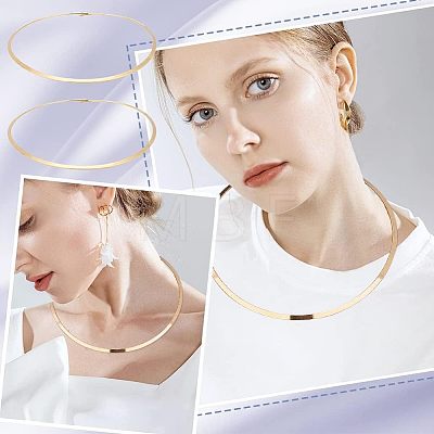 Unicraftale 304 Stainless Steel Wire Wrap Collar Necklace for Women NJEW-UN0001-35-1