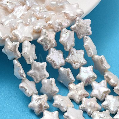 Natural Baroque Keshi Pearl Beads Strands PEAR-P064-04B-02A-1