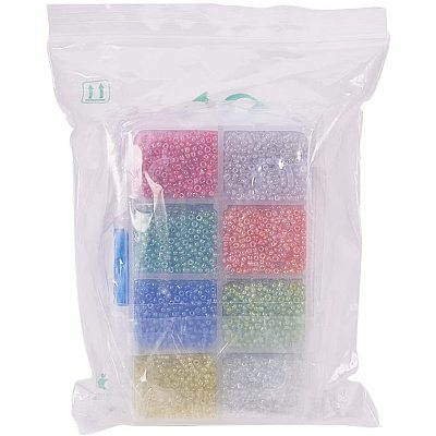 Mixed 12/0 Round Glass Seed Beads SEED-PH0006-2mm-05-1