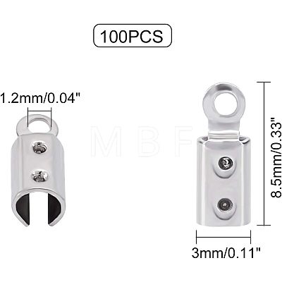 Unicraftale 304 Stainless Steel Folding Crimp Ends STAS-UN0005-69-1