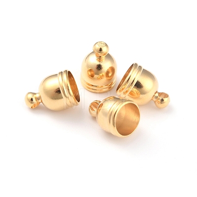 Brass Cord End Cap for Jewelry Making KK-O139-14C-G-1