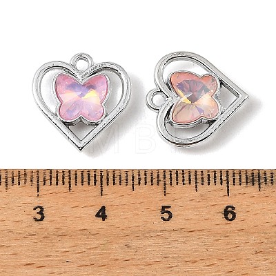UV Plating Alloy Glass Pendants FIND-K032-21P-1