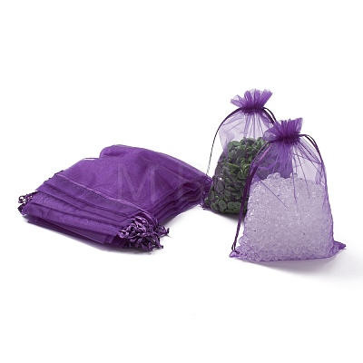 Organza Gift Bags with Drawstring OP-R016-13x18cm-20-1